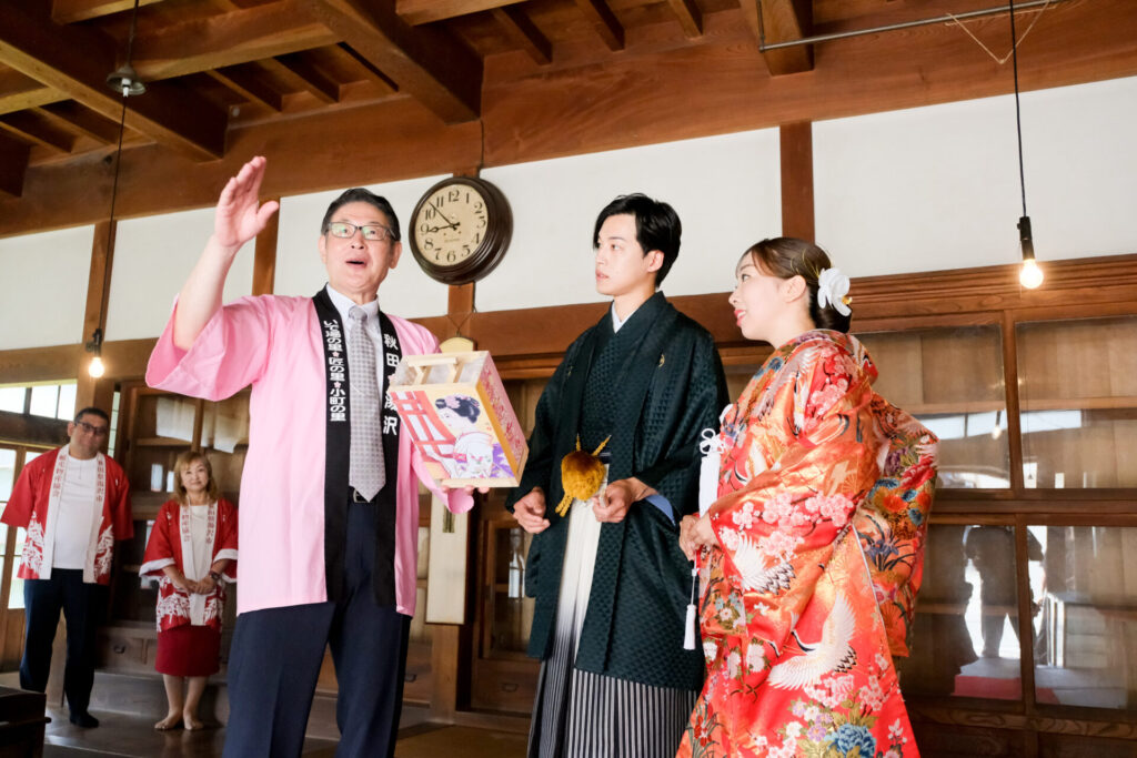 レトロな空間で記念の1枚を